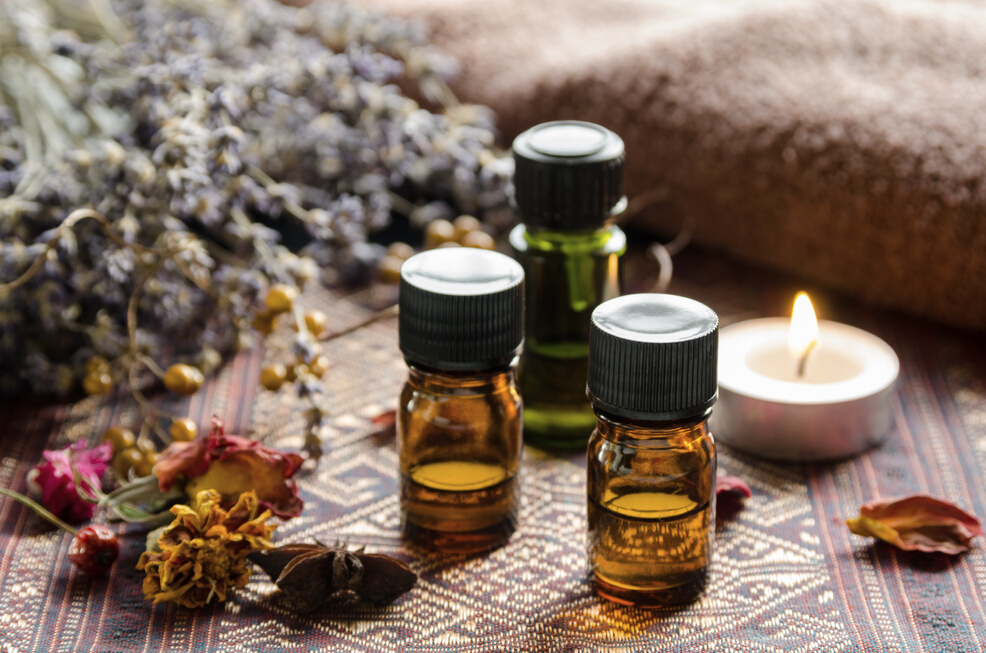 aromatherapy treatment with herbs